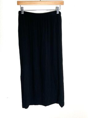 Gershon Bram Black Sheer Midi Skirt
